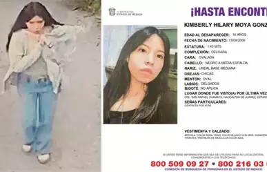 Detenidos y pruebas genéticas, pero sin rastro de Kimberly Moya, alumna del CCH Naucalpan