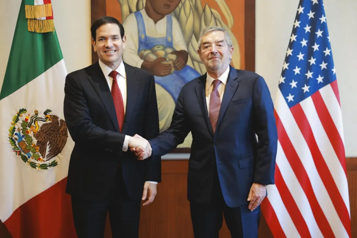 Marco Rubio y Juan Ramón de la Fuente Foto: Relaciones Exteriores