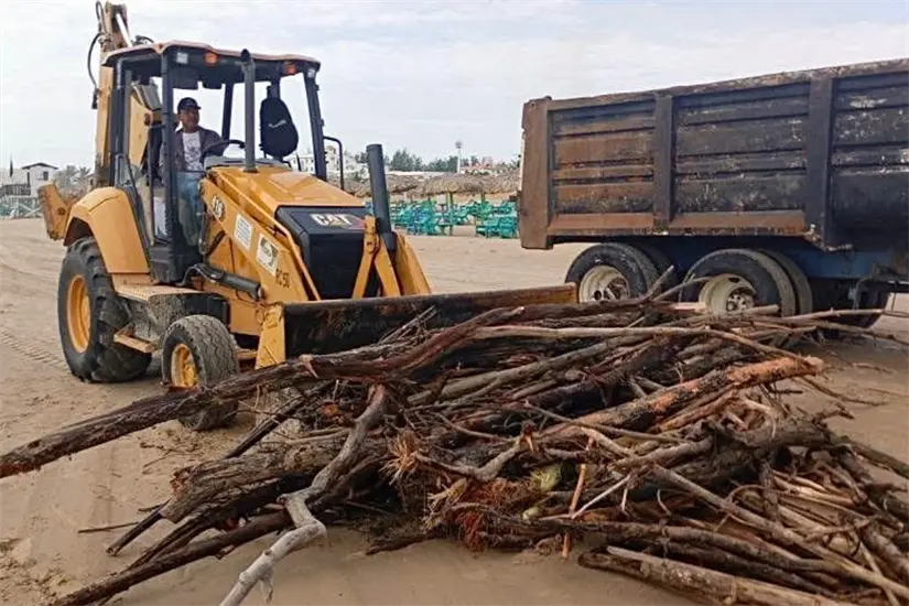 El puerto de Tampico sigue cerrado para evitar accidentes con la palizada. Foto: Axel Hassel