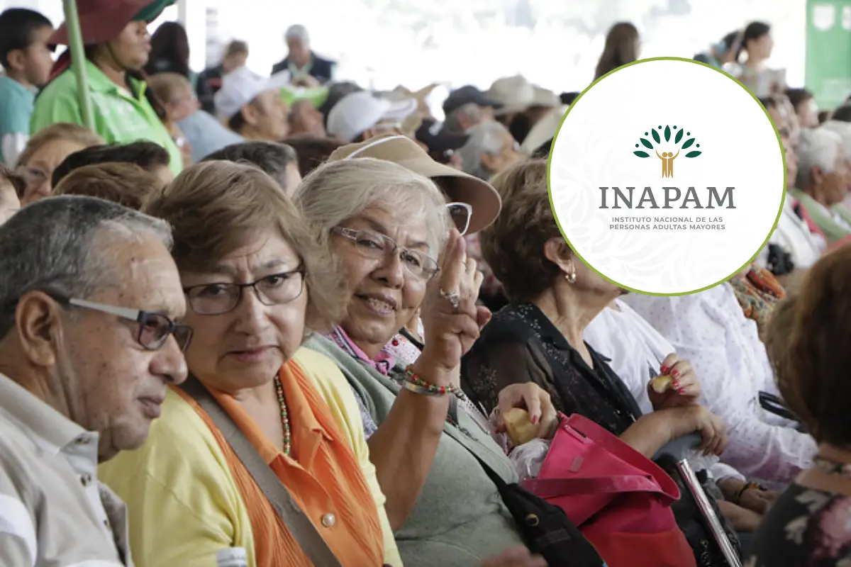 Adultos mayores de CDMX y logo de INAPAM. Foto: cdmx.gob.mx | Canva