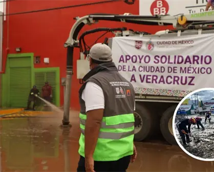 CDMX moviliza 138 trabajadores y maquinaria para ayudar a Poza Rica y Álamo