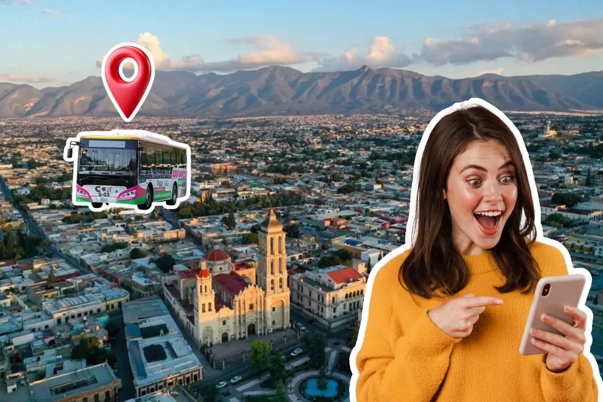 Plantean nueva app para seguimiento de rutas Aquí Vamos Gratis en Saltillo / Foto: Archivo POSTA MX | Gobierno de Saltillo | Canva