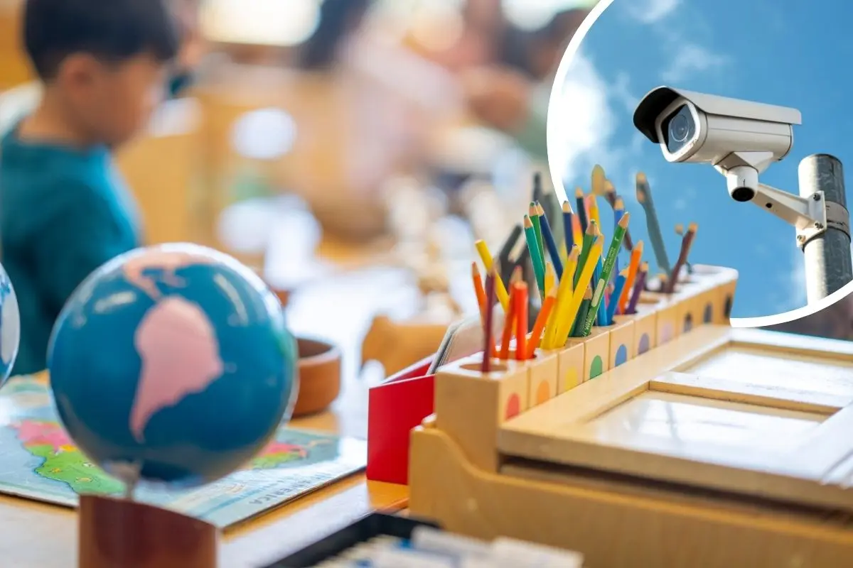 La secretaria de educación en Coahuila se pronuncia respecto a lineamientos para uso de cámaras en escuelas / Foto: Composición de Canva