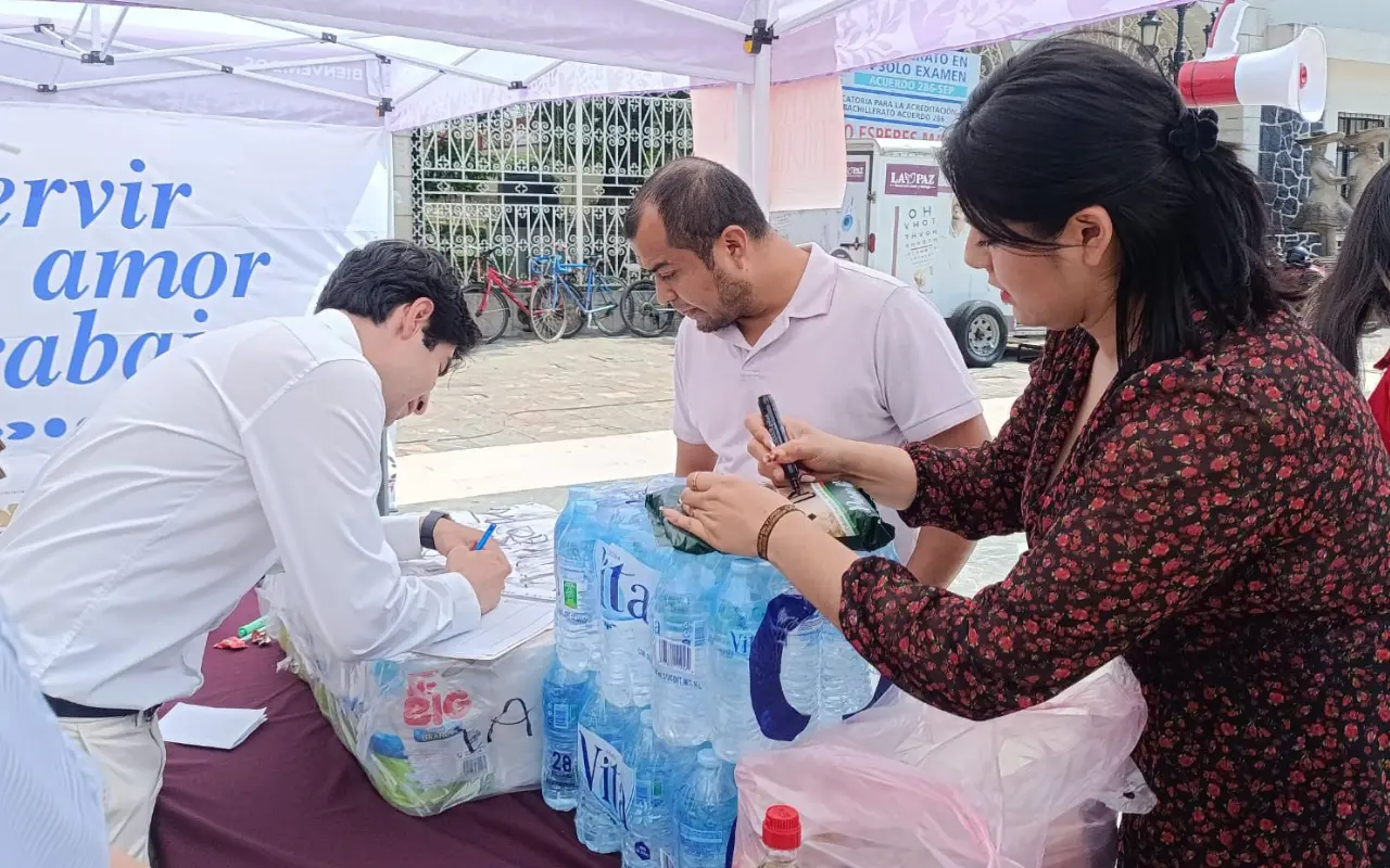 Centros de donación para damnificados de Hidalgo. Foto: Especiales
