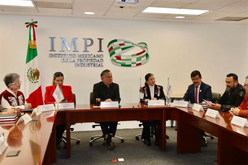 Reunión de trabajo entre autoridades del IMPI y tamaulipecas para solicitar la Declaración de Protección para la Indicación Geográfica de la cuera tamaulipeca. Foto: Turismo Tamaulipas