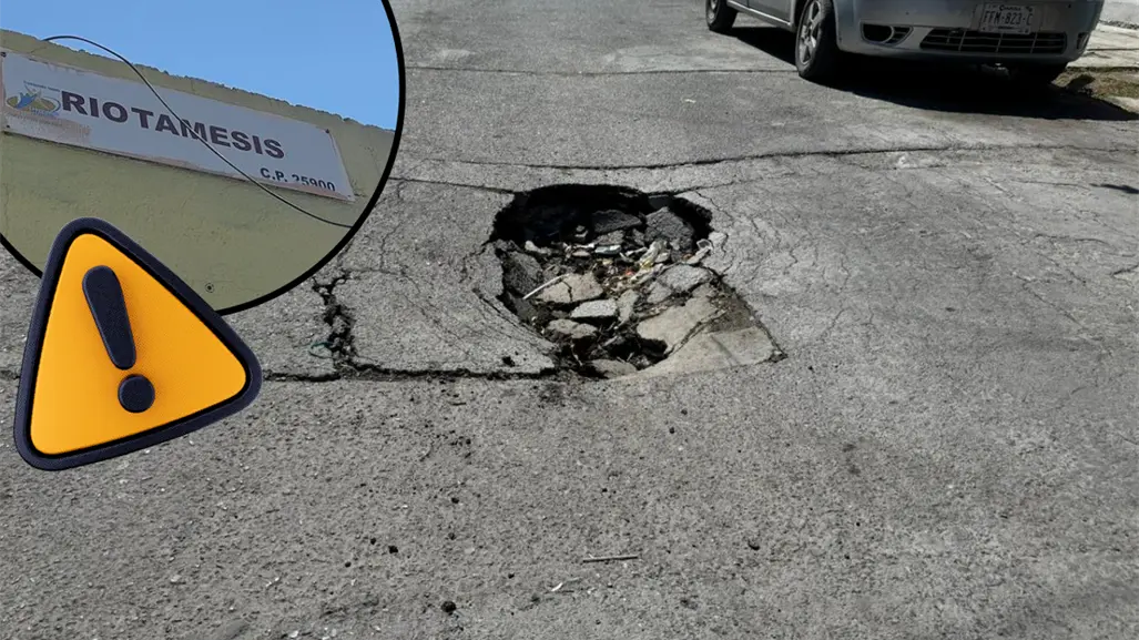 Vecinos en Ramos Arizpe viven entre pozos; piden reparación de hundimientos en Manantiales del Valle, tienen 8 meses sin respuesta