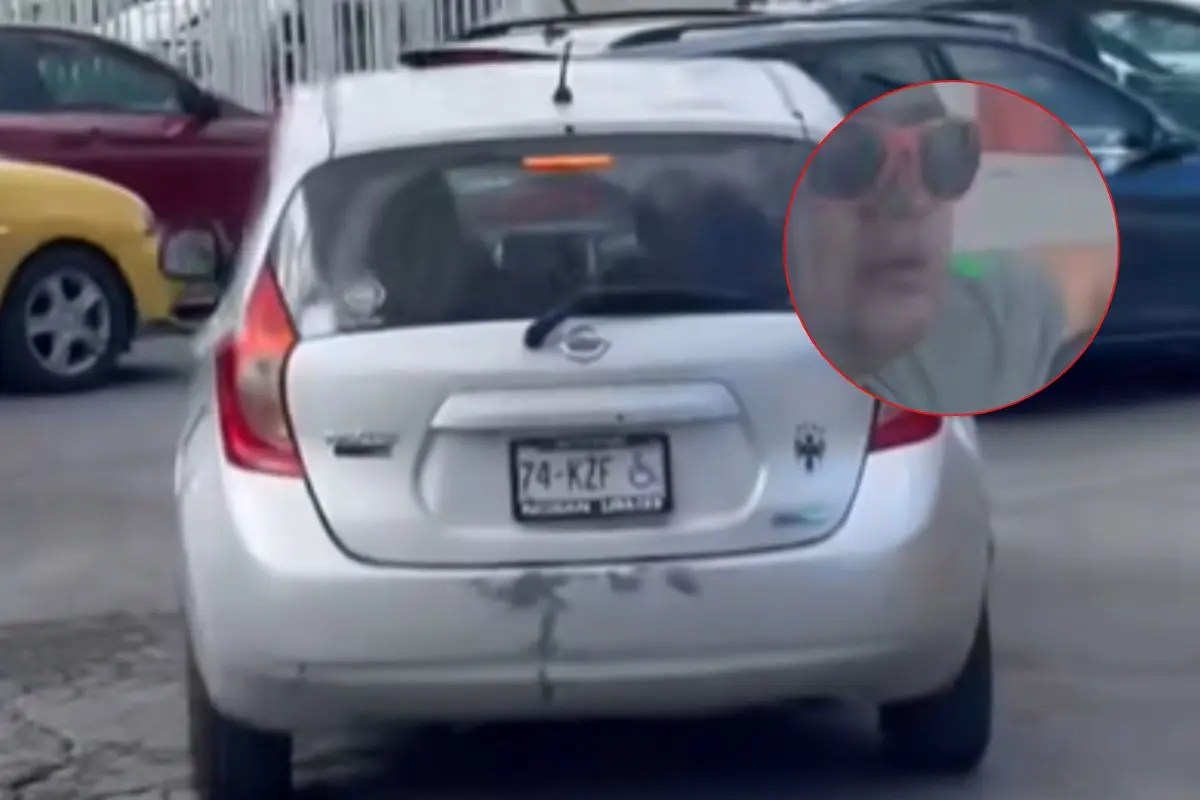 Vehículo donde viajaba el hombre Foto: Capturas de pantalla
