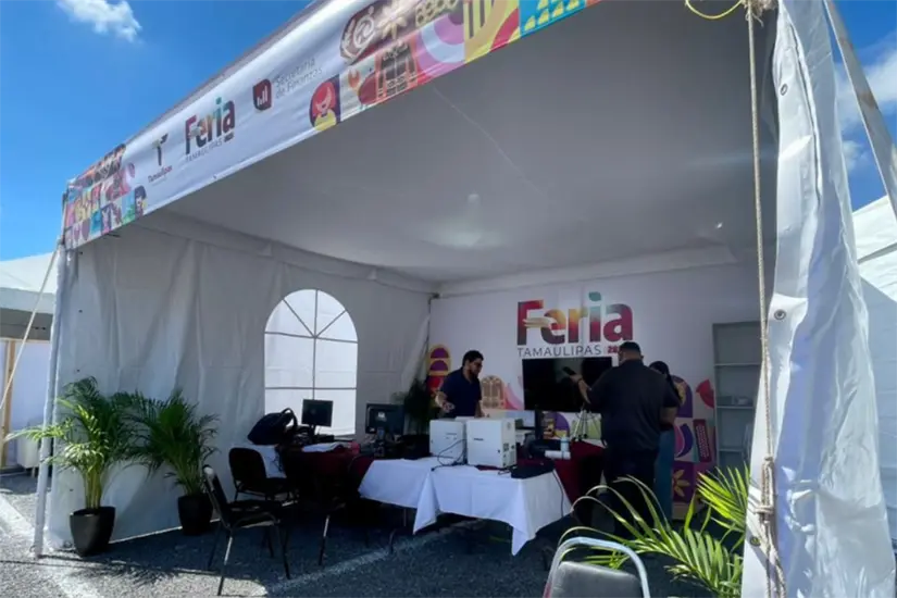 Descuentos en el trámite de licencias de conducir en el módulo de la Secretaría de Finanzas en la Feria Tamaulipas 2025. Foto: Carlos García