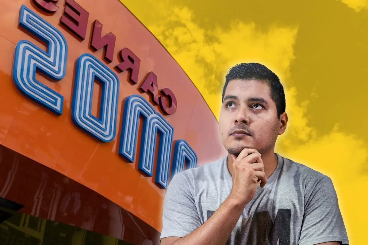 Fachada de Carnes Ramos y un hombre. Foto: Canva