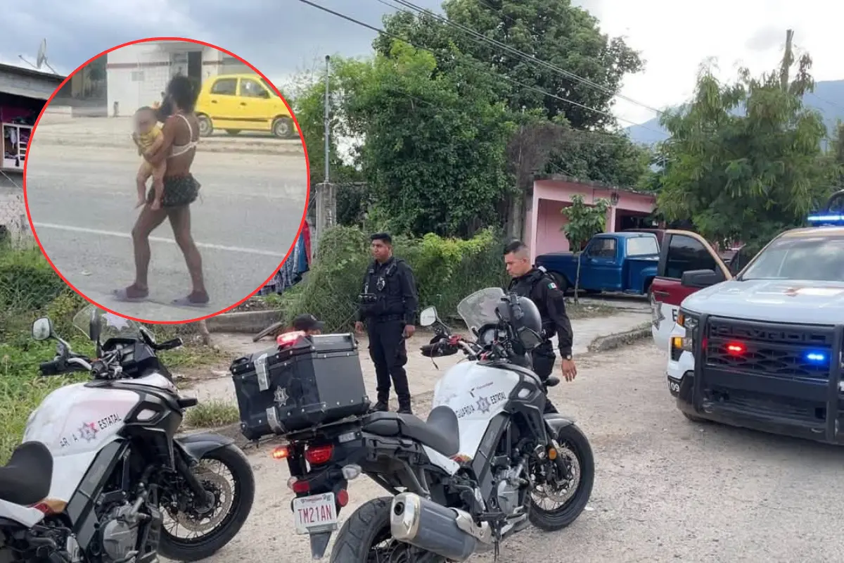 Rescata Guardia Estatal a bebé en riesgo tras alerta en redes sociales en Ciudad Victoria