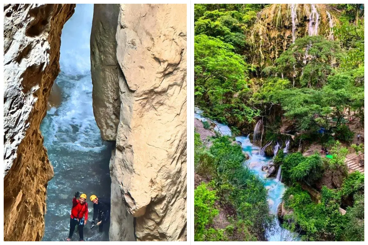 Hidalgo tiene un cañón con aguas termales, ideal para escapar el fin de semana. Foto: FB La Gloria Tolantongo
