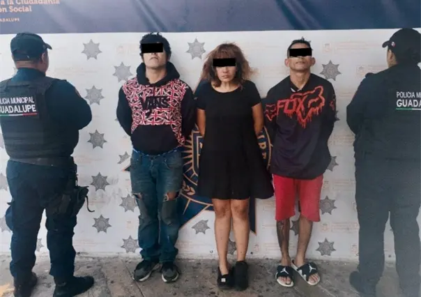 Arrestan a banda de ladrones a tiendas de conveniencia tras denuncia ciudadana en Guadalupe