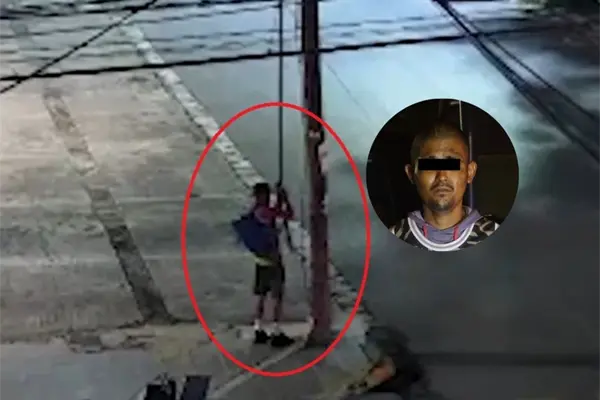 VIDEO | Captan robo de cable en Monterrey y policía actúa al instante contra el responsable