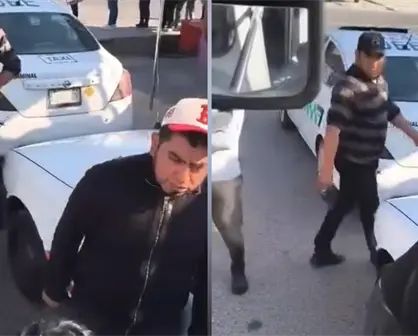 VIDEO | Taxistas agreden a chofer de transporte escolar frente a niños en Jiquipilco