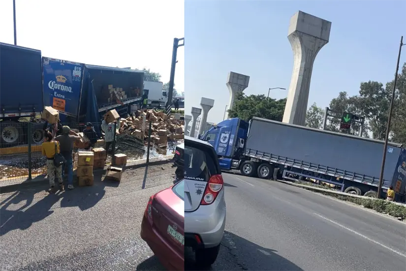 Accidente en Periférico Norte. Foto: Especial