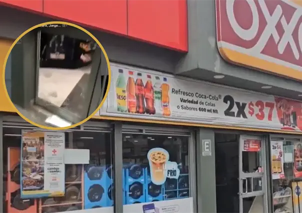 VIDEO | Sujetos exhiben en redes el momento en que asaltaron un OXXO en Tlalnepantla