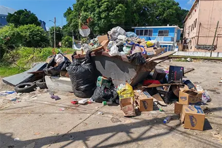 Ciudad Madero entre la basura: contenedor convertido en foco de infección en pleno centro Ciudad Madero entre la basura: contenedor convertido en foco de infección en pleno centro