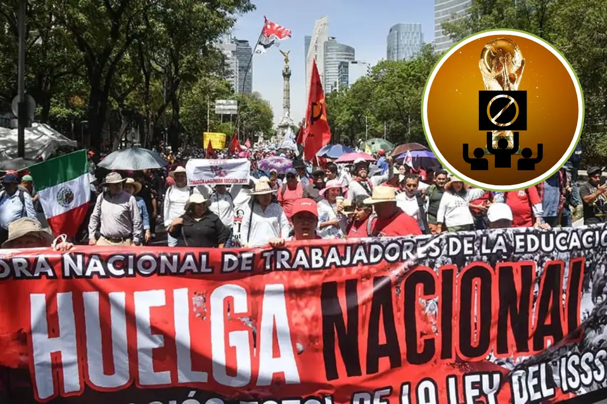 CNTE y copa del mundo. Foto: @Facebook CNTE | Canva