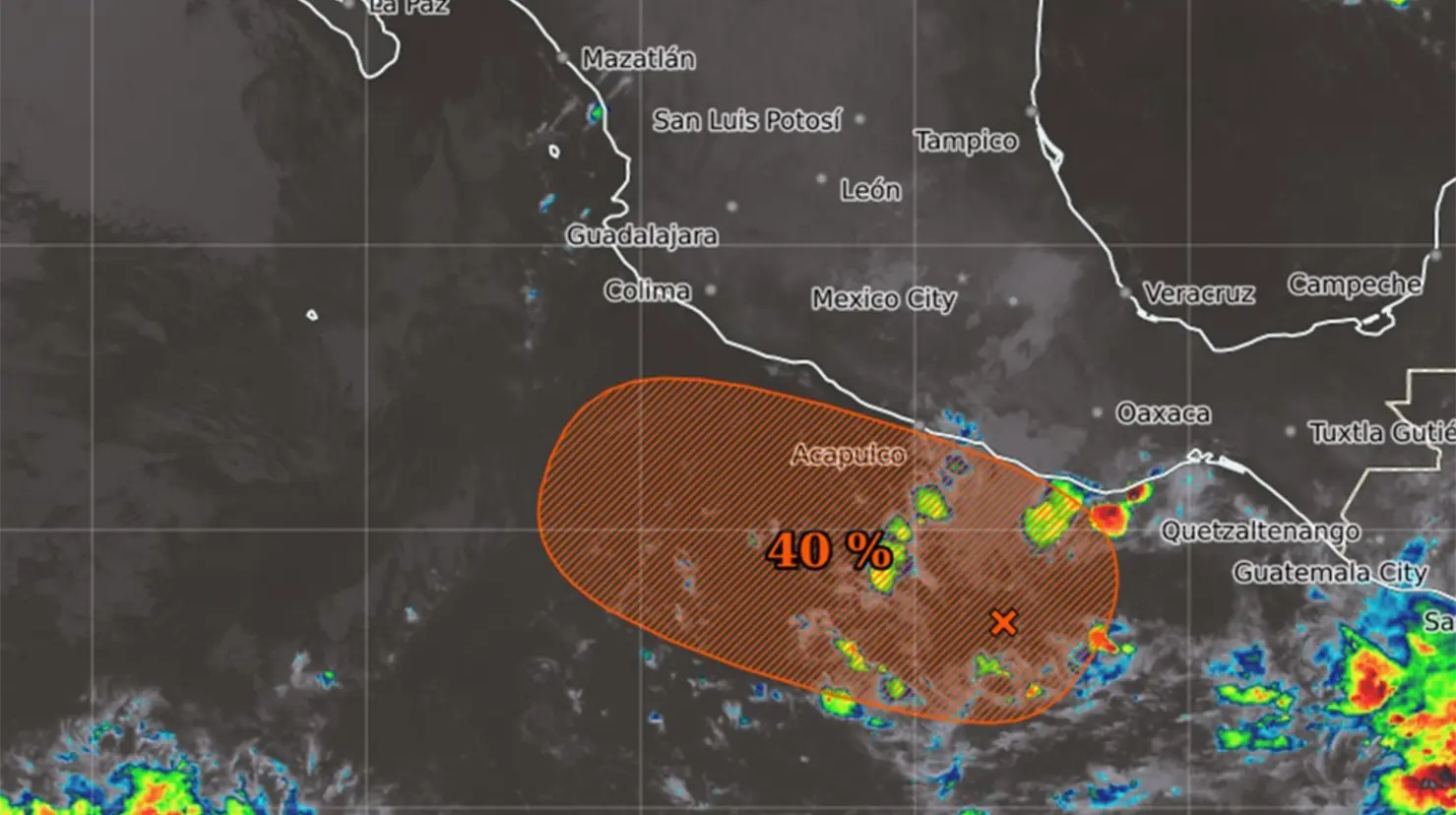 Posible formación de ciclón Sonia provocará fuertes lluvias en el sureste de México. Foto: X (@conagua_clima)