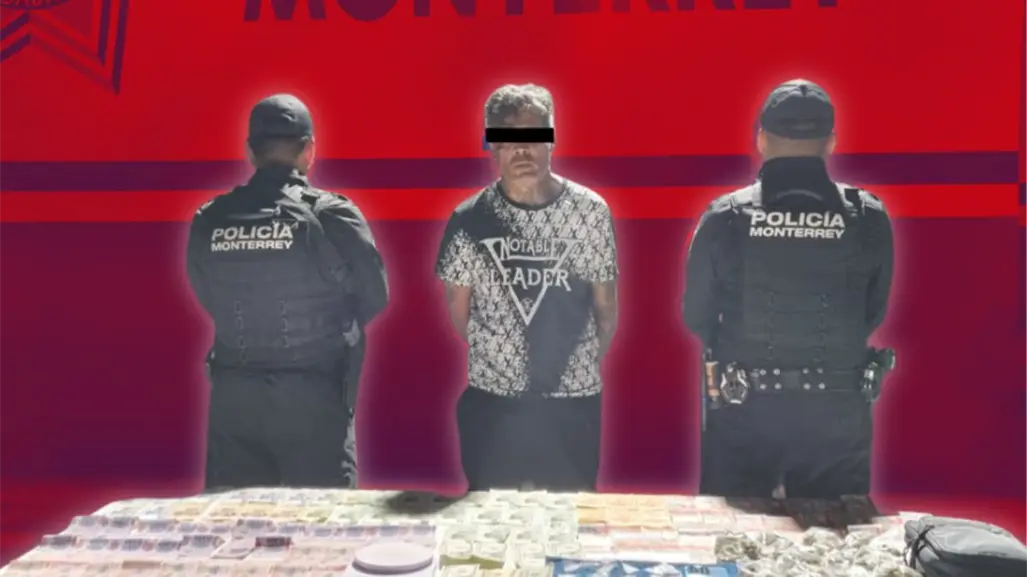Cae presunto narcomenudista en Monterrey con diversas bolsas de droga