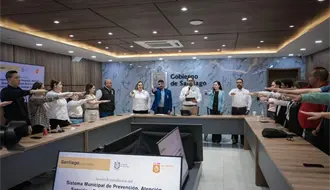 Alcalde de Santiago, David de la Peña, encabeza la toma de protesta del Sistema Municipal PASE