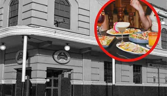 El restaurante de Tampico frente al pantetón municipal famoso por su frase Aqui se está mejor que enfrete