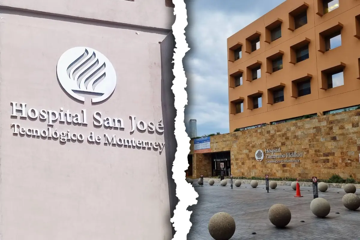 Fachadas de los hospitales San José y Zambrano Hellion. Foto: Composición Canva
