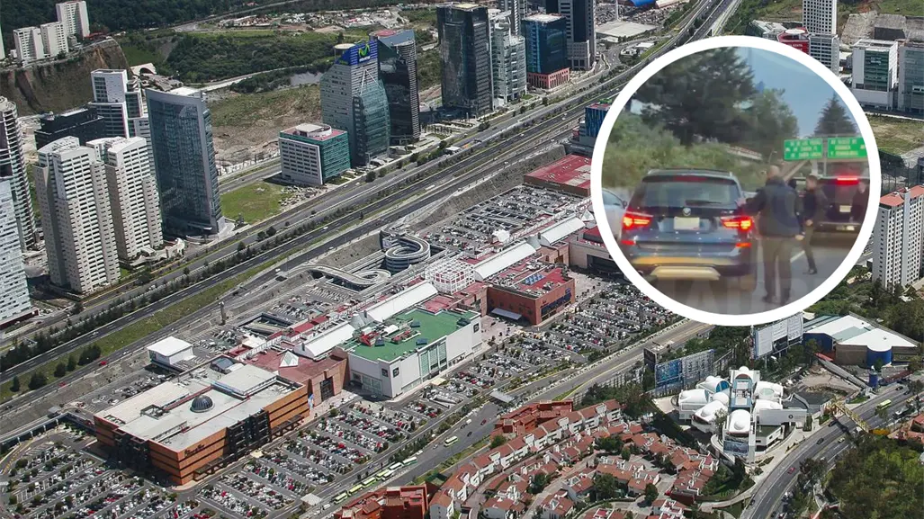 VIDEO | Escoltas intentan golpear a conductor de BMW en Santa Fe y huyen hacia Edomex