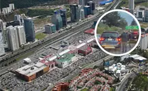 VIDEO | Escoltas intentan golpear a conductor de BMW en Santa Fe y huyen hacia Edomex