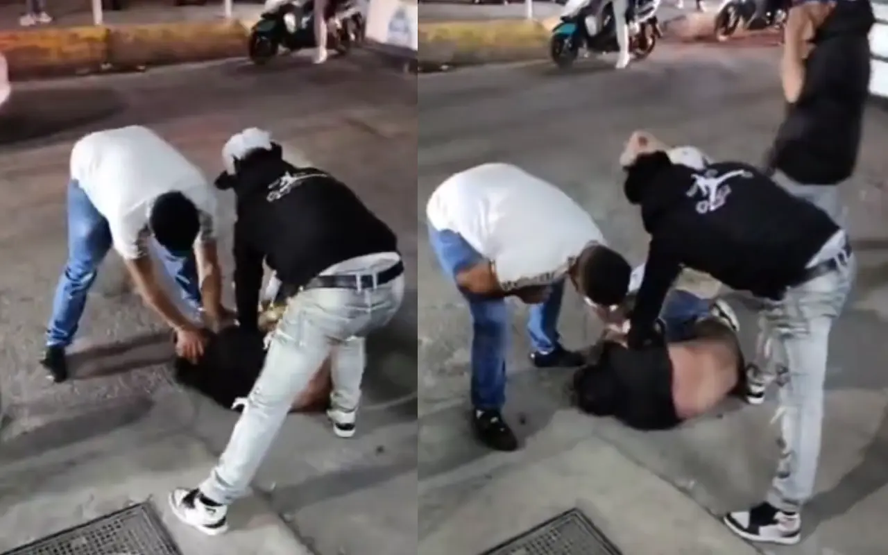 Pobladores de Santa Clara detienen y golpean a un hombre acusado de robo. Foto: X/@HalconOnce (Canva)