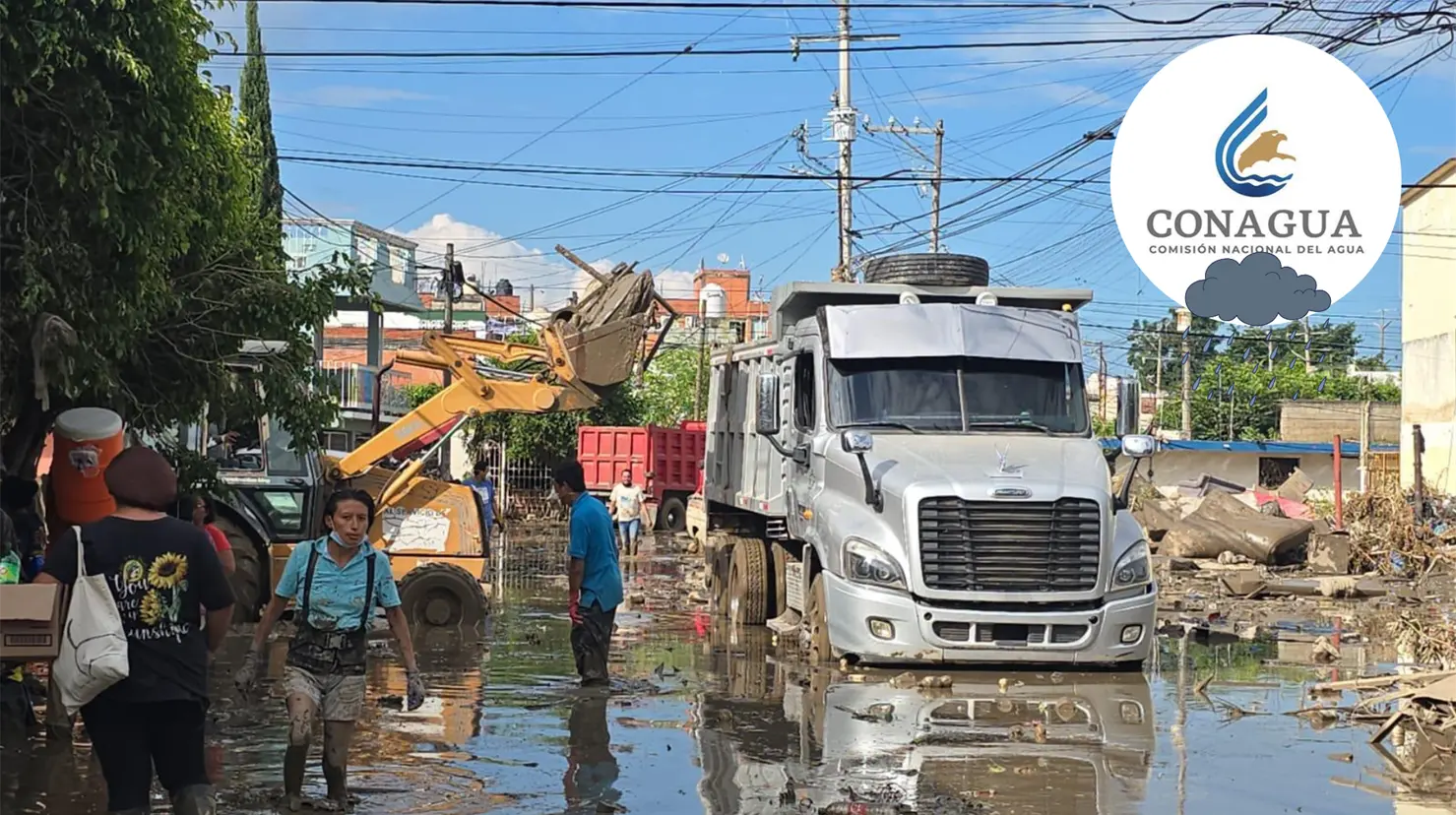 La cantidad de lluvia que cayó en dos dias en Veracruz es más de la que cayó en Durango durante el 2025. Foto: Conagua.