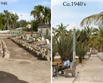 Así lucía el Parque Cuauhtémoc en La Paz, BCS en la década de los 40s