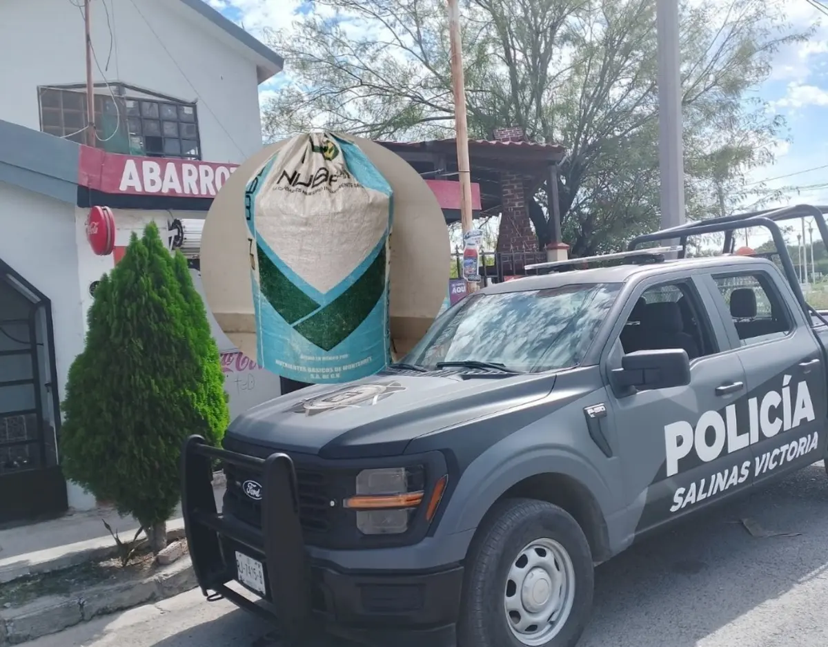 El hombre detenido fue identificado como Diego “N”, de 39 años de edad. Foto: Secretaría de Seguridad y Vialidad de Salinas Victoria.