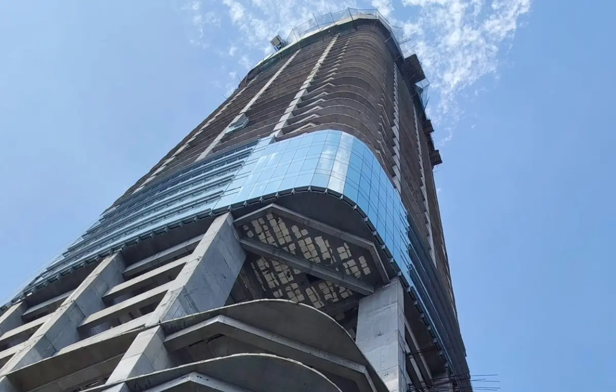 La Torre Rise de Monterrey será la más grande de América Latina con 485 metros de altura. Foto: Facebook Melany Zacarías