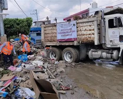 Brigada yucateca llega a Veracruz para apoyar en la limpieza y recuperación tras las inundaciones