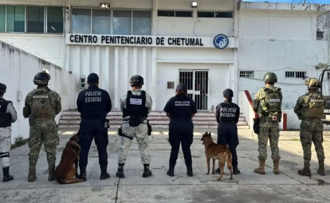 ¿Qué encontraron las autoridades en el penal de Chetumal? Foto: SSC