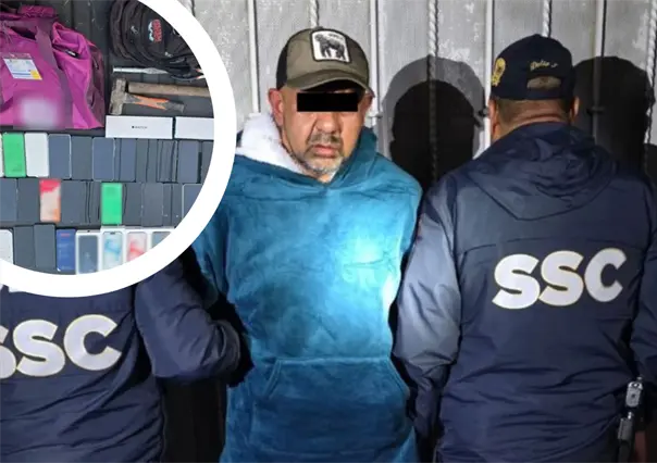 SSC CDMX detiene a hombre por robo de 41 celulares en departamental de Álvaro Obregón