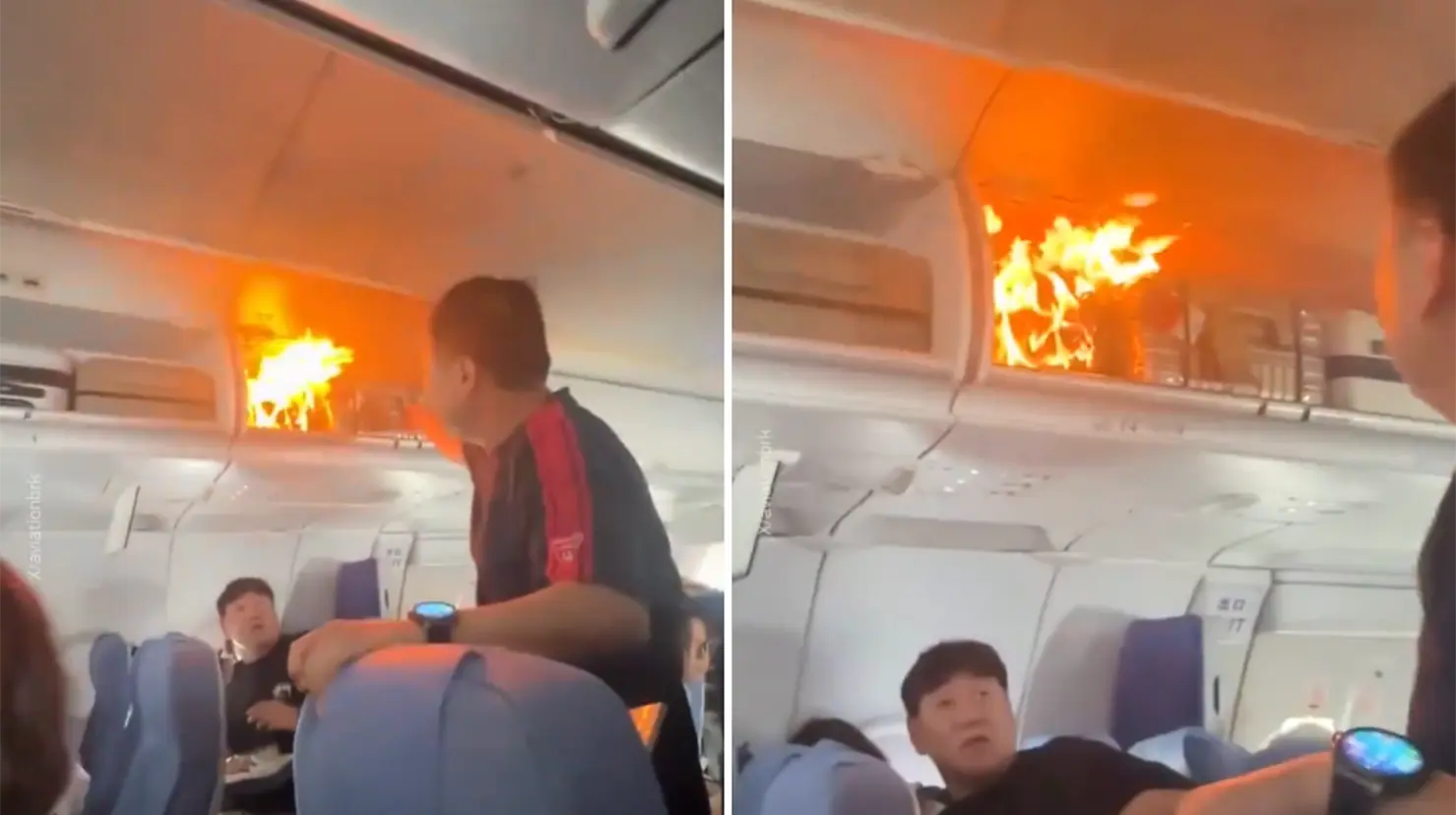 Incendio en vuelo de Air China obliga a aterrizaje de emergencia en Shanghái. Foto: X (@AlertaNews24)
