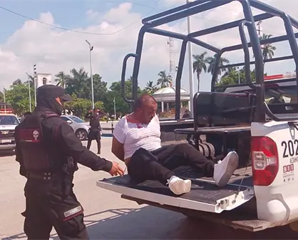 "Ya estamos hartos": comerciantes golpean a presunto ladrón en Altamira