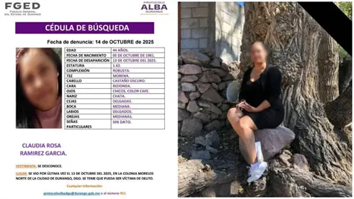 ¿Qué le pasó a la maestra de Durango que desapareció varios días y fue encontrada en la sierra?