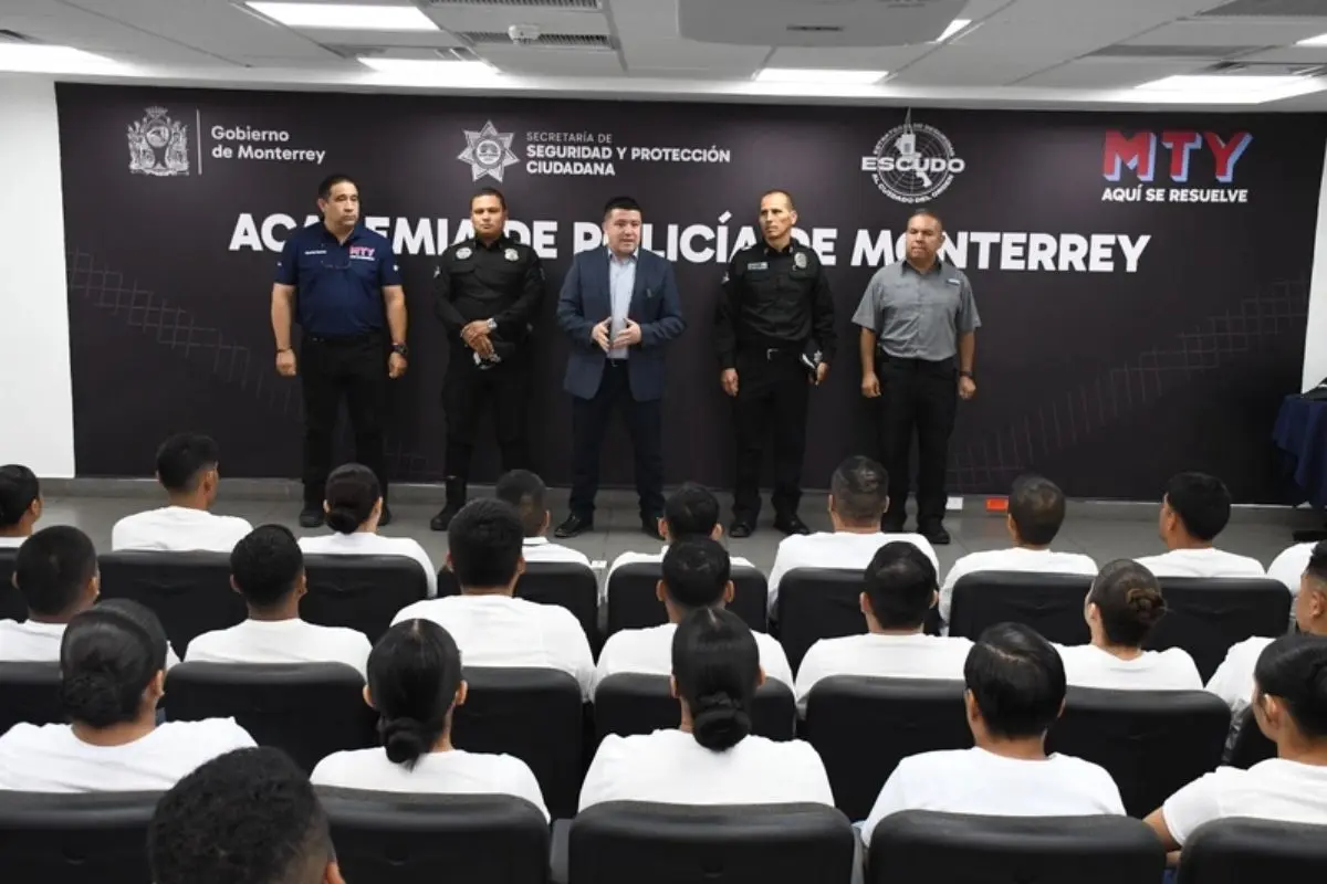 La Academia de Policía fortalece su estado de fuerza en Monterrey. Foto: Gobierno de Monterrey