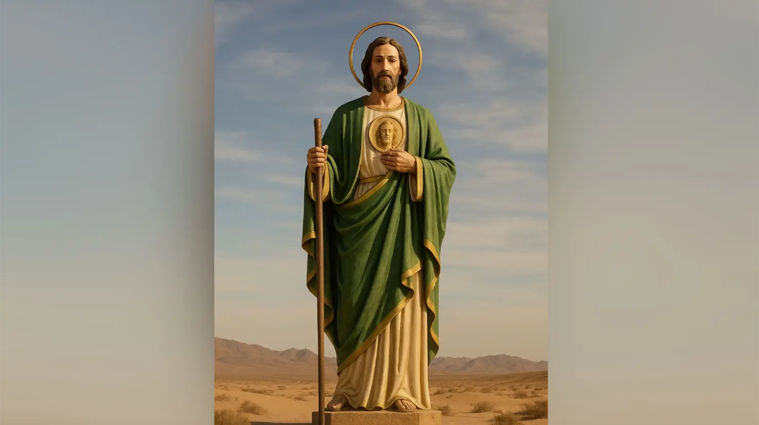 Se pretende construir una estatua de más de 21 metros de san Judas Tadeo en Viesca. (Fotografía: IA)