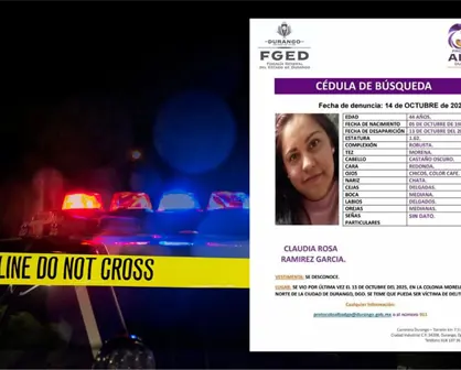 Localizan con vida a maestra desaparecida a inicios de semana en Durango