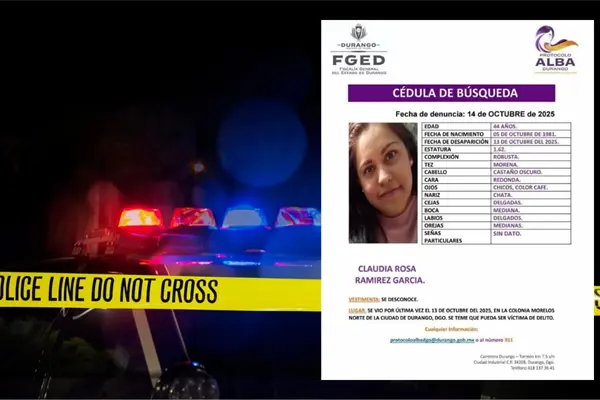Localizan con vida a maestra desaparecida a inicios de semana en Durango