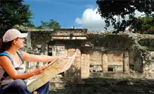 ¿Cuál es la zona arqueológica menos visitada de la península de Yucatán? 