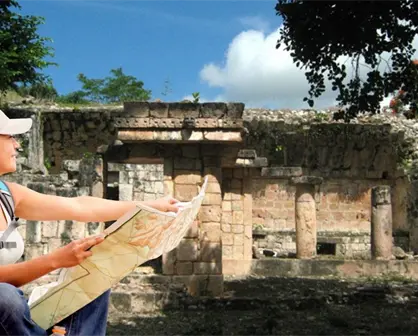 ¿Cuál es la zona arqueológica menos visitada de la península de Yucatán? 