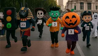 SSC organiza la primera carrera de botargas del terror en CDMX para celebrar Día de Muertos