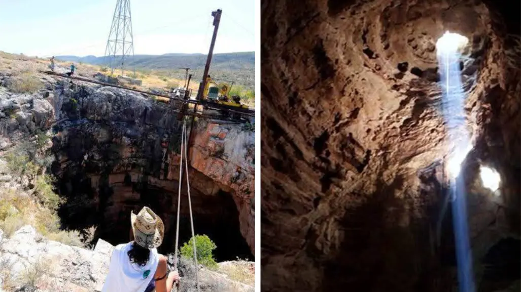 Alberga Coahuila El Hundido, un cenote milenario, y esto es lo que han descubierto en su interior