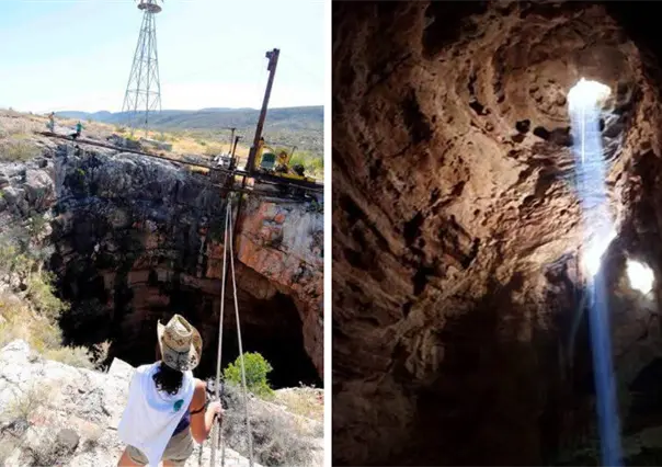 Alberga Coahuila El Hundido, un cenote milenario, y esto es lo que han descubierto en su interior