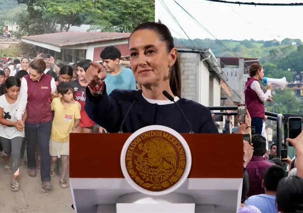 Claudia Sheinbaum supervisa apoyos en Hidalgo tras lluvias extraordinarias